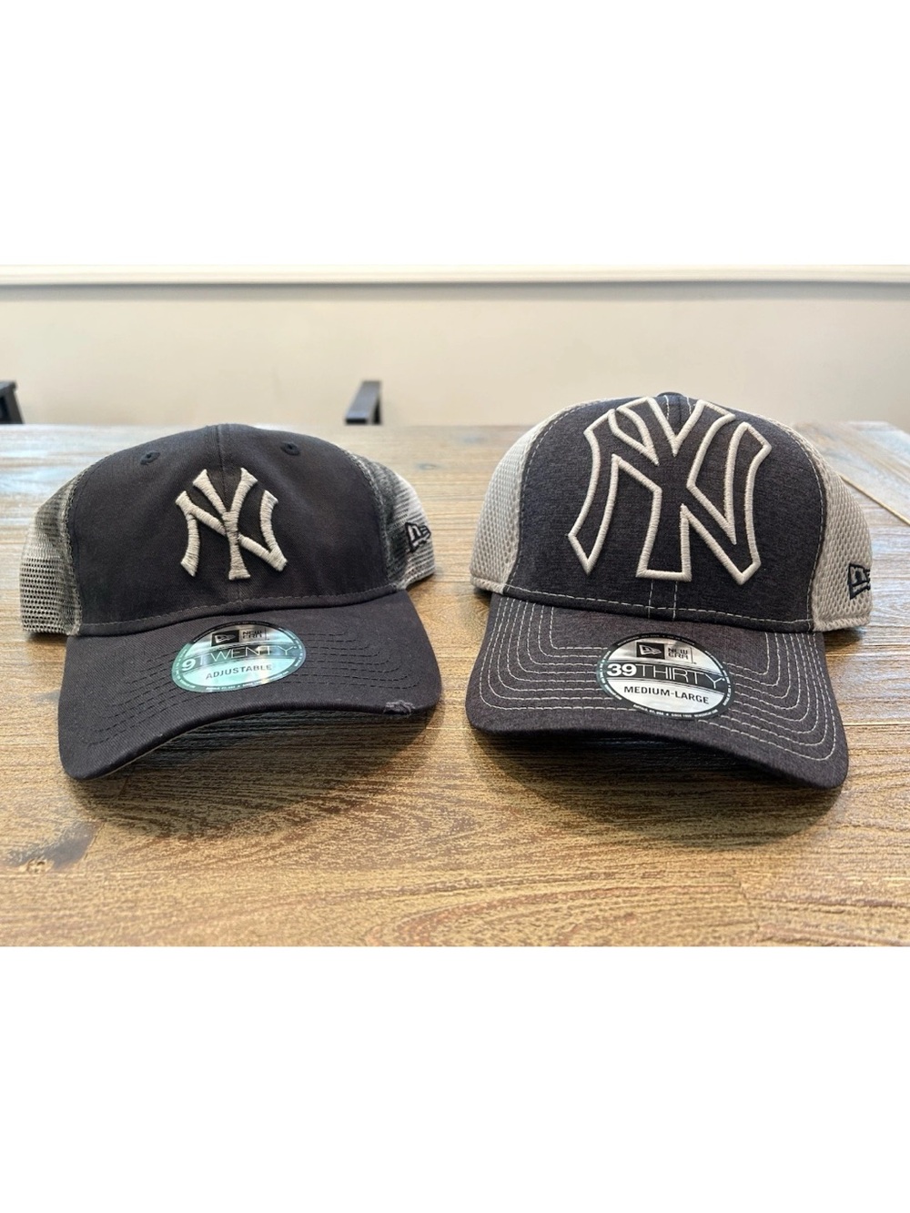 New York Yankees Cap Hat Lot Of 2, New Era 9Twenty SnapBack,39Thirty Stretch Fit